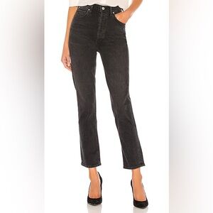 Citizens of Humanity Charlotte High Rise Straight Jeans Black Size 25